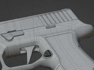 SIG SAUER P320 XTEN - High Poly 3D Handgun Model 3D model