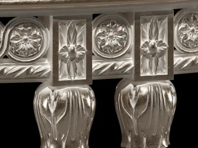 rococo coffe tables set 3D model