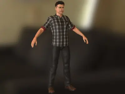 BradPitt Low-poly 3D model