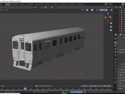 Train subway Free 3D model