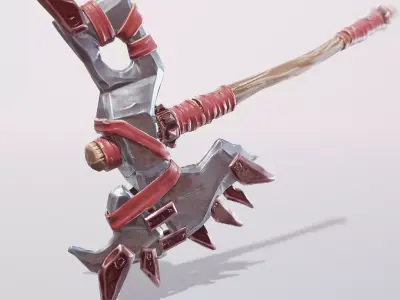 Orc Axe  Low-poly 3D model