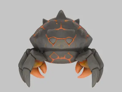 Lava Crab Low-poly 3D model