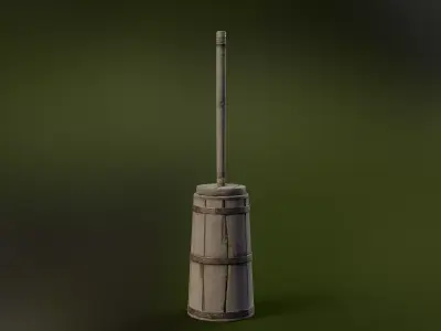 Butter Churner Low-poly 3D model