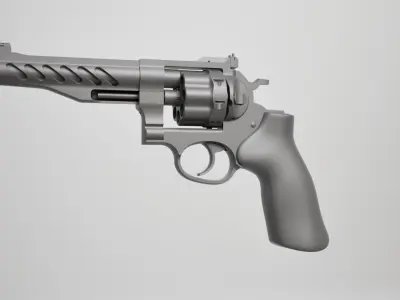 Ruger Super GP100 Low-poly 3D model