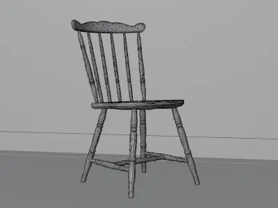Ultra Realistic ANTIQUE CHAIR 3D MODEL  Low-poly 3D model
