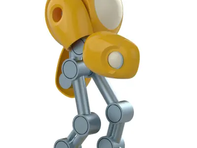 The Radiant Automaton  A Yellow Robot Model 3D model