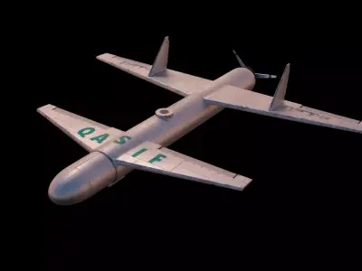 Drone QASIF K2 Low-poly 3D model
