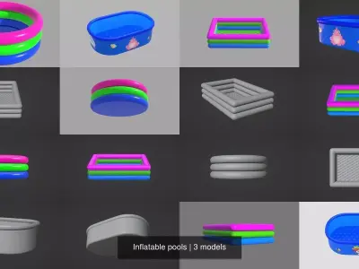 Inflatable pools 3D Model Pack