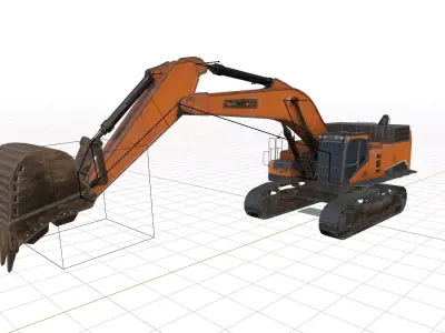 RIGGED EXCAVATOR Free 3D model