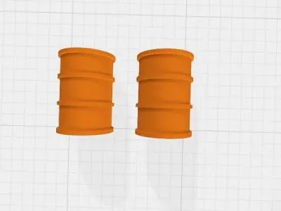 55 gallon drum 3D model