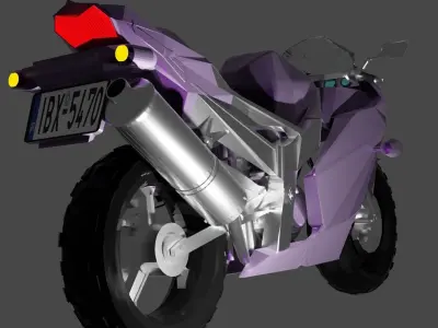 Kawasaki ZX-6R 2003-2004 Low-poly 3D model