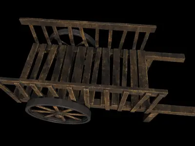 Gothic tumbril A 3D model
