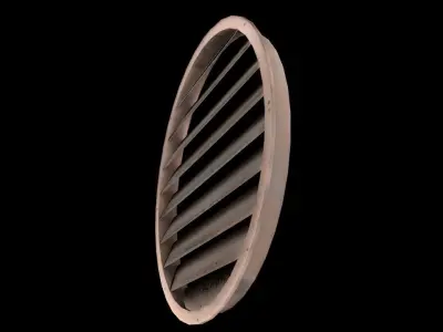 Set of air vents  Low-poly 3D model