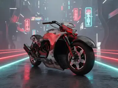  Military Motorcycle 3D model