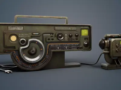 Military Radio Transmission Device Game Ready 3D Model Low-poly 3D model