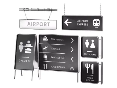 Airport Navigation Set 03 3D model