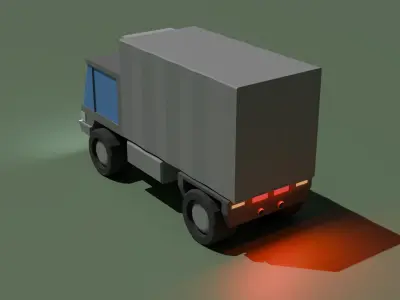 Low Poly Truck Low-poly 3D model