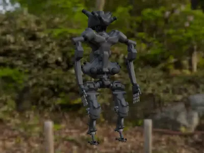 Scifi Droid - RIGGED Free 3D model