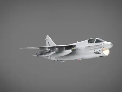 A 7E Corsair II 3D model get