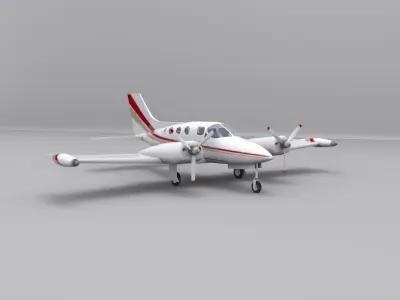 Cessna 401 Low-poly 3D model purchase