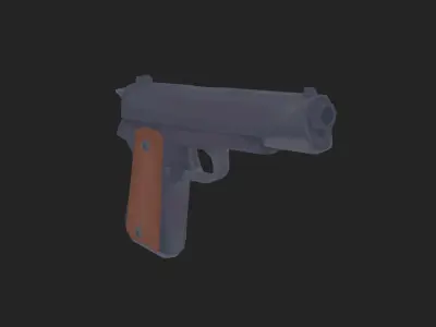 Painterly M1911 Pistol Low-poly 3D model