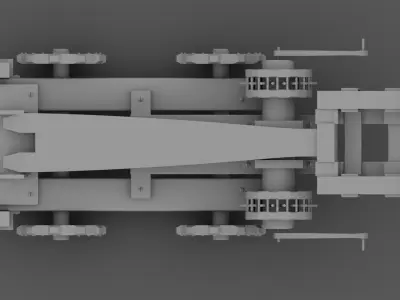Low poly catapult 3D model
