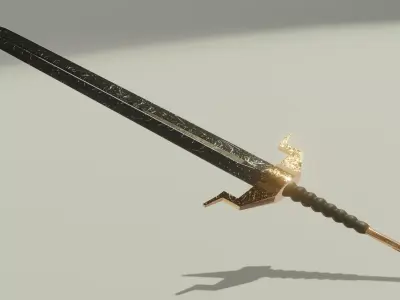 Sword gold Free 3D model purchase