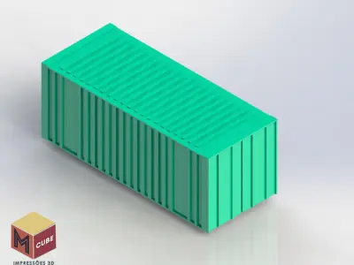 Container for Train - Escale 1 to 87 3D model