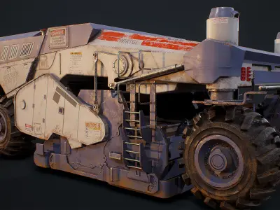 Wirtgen 200 Game Ready PBR Vehicle Low-poly 3D model