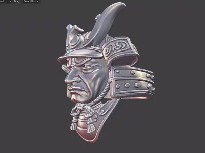 samurai warrior ring 3D print model