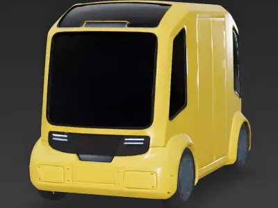Modern Autonomous Electric Delivery Pod 3D Model Low-poly 3D model