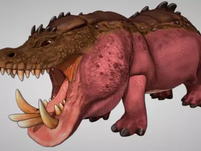 Chimera 3d model dinosaur Low-poly 3D model