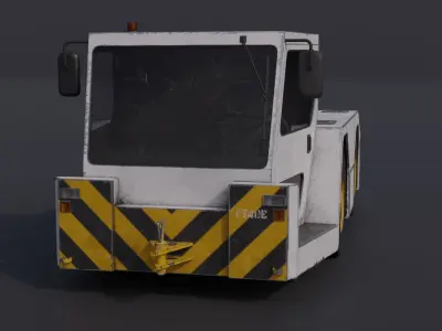 Aircraft Tug Tractor Low-poly 3D model