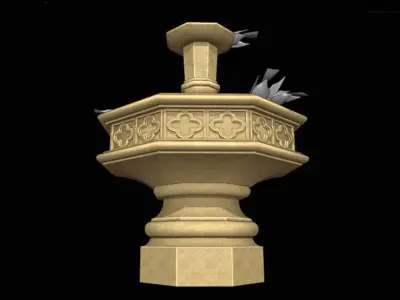 Bird Baths fountain 3D model