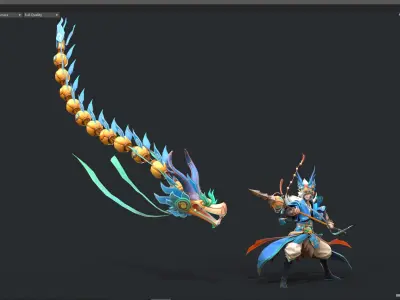 dragon dance 3D model