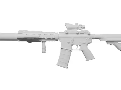 M4 Carbine Tactical 3D model