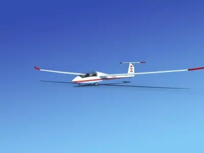 Duo Discus Sailplane 3D model 4