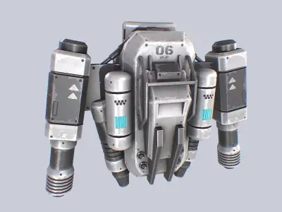 Scifi Jetpack Low-poly 3D model by Anima-Z from CGTrader