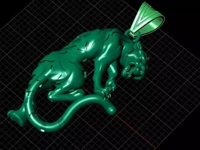 panther necklace 3D print model