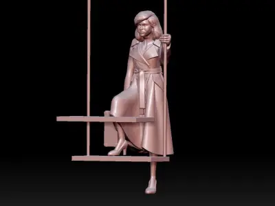 woman 3D print model 4
