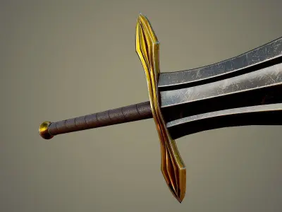 Short sword Low-poly 3D model purchase