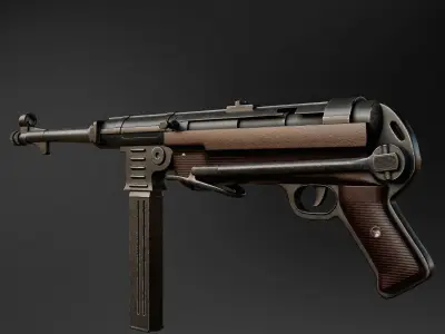 MP-40 Low-poly 3D model