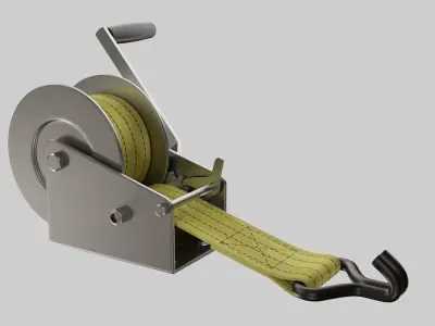 Manual winch 3D model