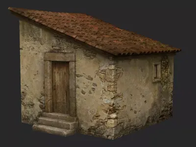 Part of a house Free low-poly 3D model