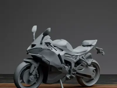 Kawasaki Ninja ZX 4RR Motorcycle STL 3D Printable Sport Bike 3D print model