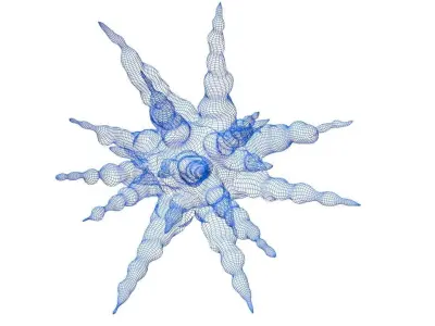 Explosion starburst 3D model
