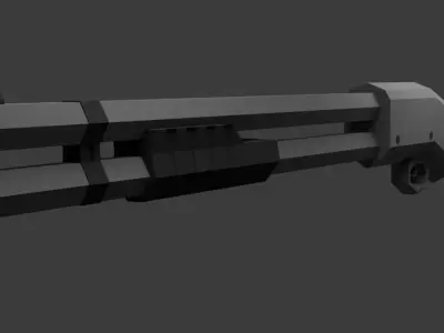lowpoly shotgun Low-poly 3D model