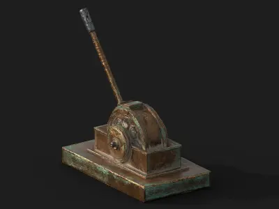 Game Ready Lever  Low-poly 3D model