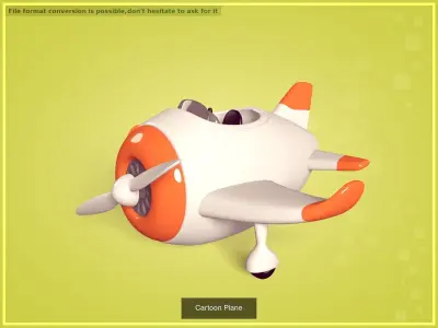Cartoon Aircraft 3D Model Pack