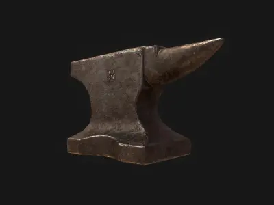 Worn Anvil Low-poly 3D model